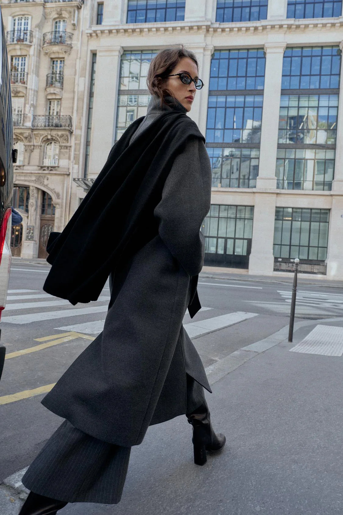 Serenelle | wool coat with waist belt