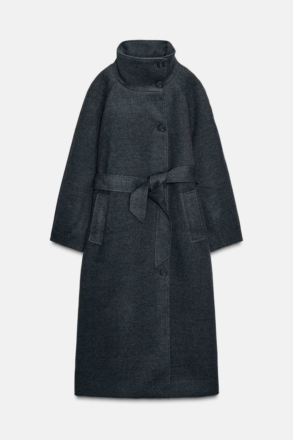 Serenelle | wool coat with waist belt
