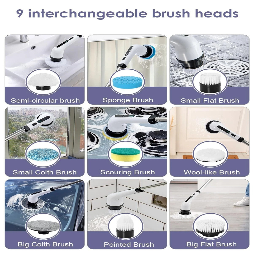 Power Scrub™ | Waterdicht, draadloos, inclusief 9 verwisselbare accessoires